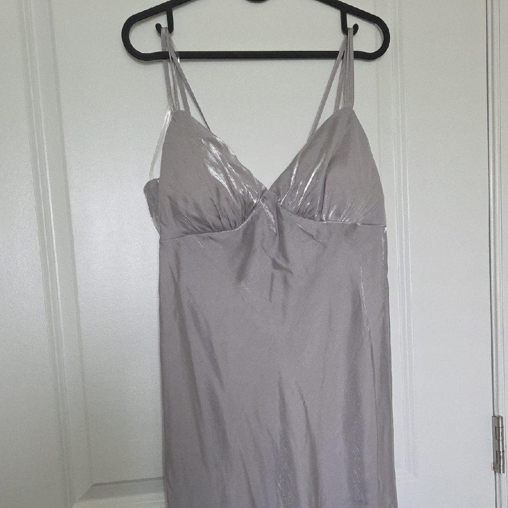 Wild Fable Silverish Gray Chemise Soft Fabric Sleek Design - Picture 7 of 13